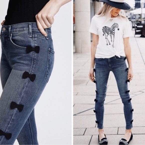 McGuire Newton Skinny Jeans w/ Black Bows Size 27 - Picture 2 of 7